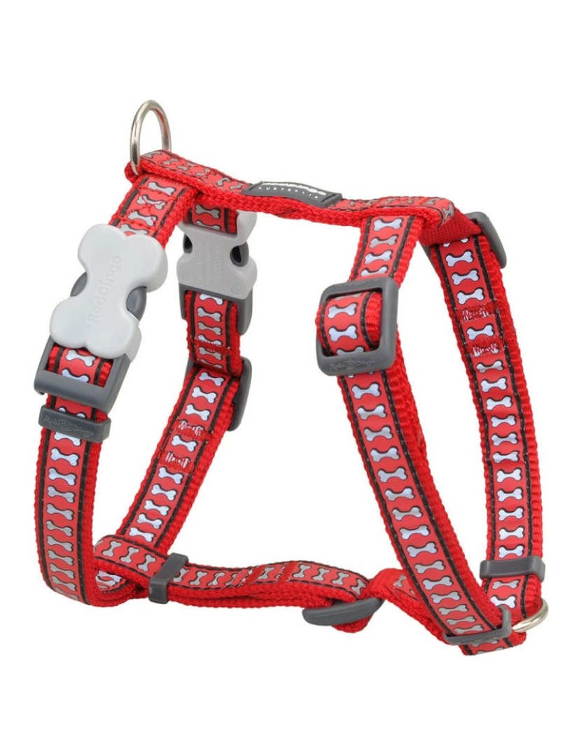 imagem de Arnês para Cães Red Dingo Vermelho Osso Refletor 37-61 cm1