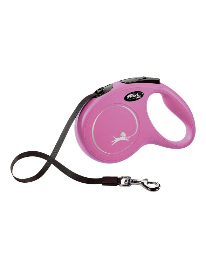 Flexi - Trela para Cães Flexi NEW CLASSIC 5m Cor de Rosa Tamanho M