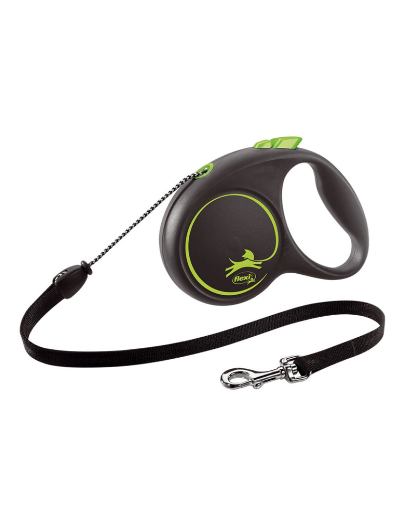 Flexi - Trela para Cães Flexi BLACK DESIGN 5 m Tamanho S Verde