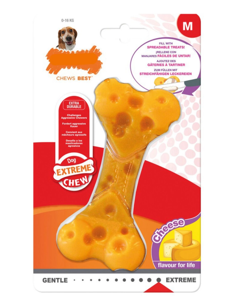 Nylabone - Mordedor para cão Nylabone Dura Chew Queijo Tamanho M Nylon