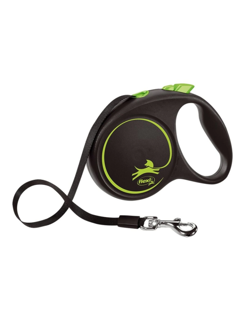 Flexi - Trela para Cães Flexi BLACK DESIGN 5 m Tamanho S Verde