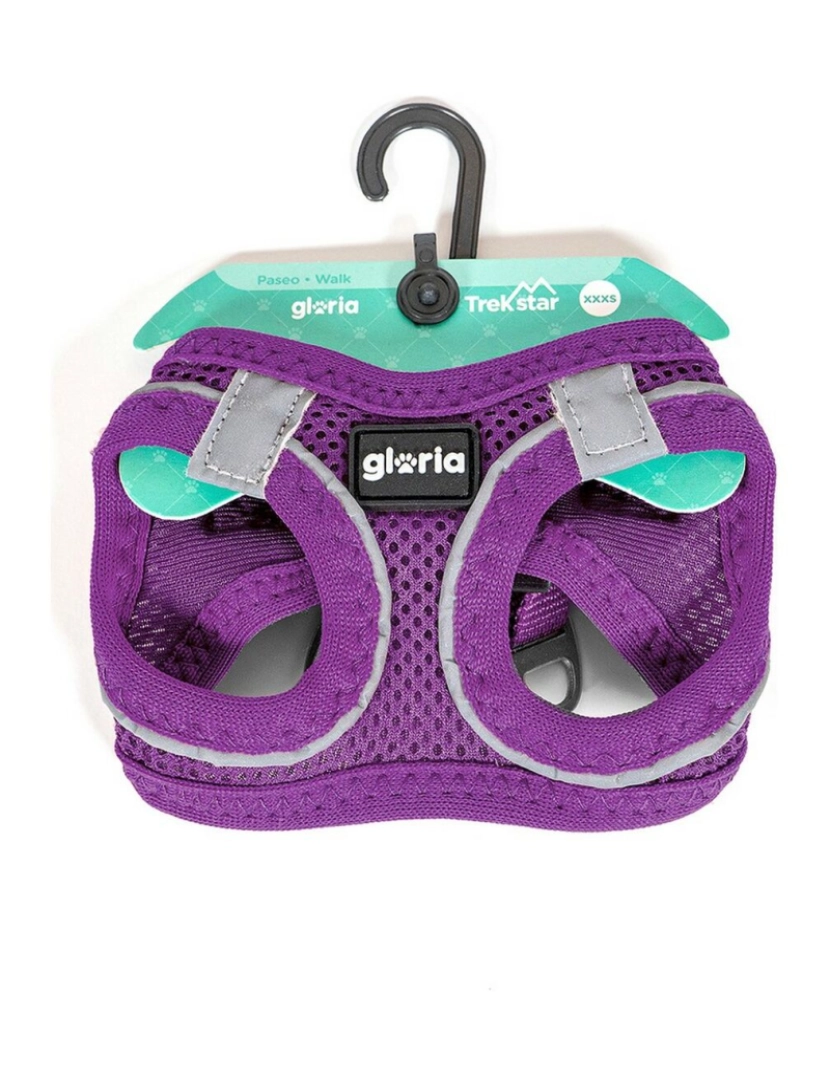 imagem de Arnês para Cães Gloria Air Mesh Trek Star Ajustável Roxo Tamanho XXXS (18-20 cm)4