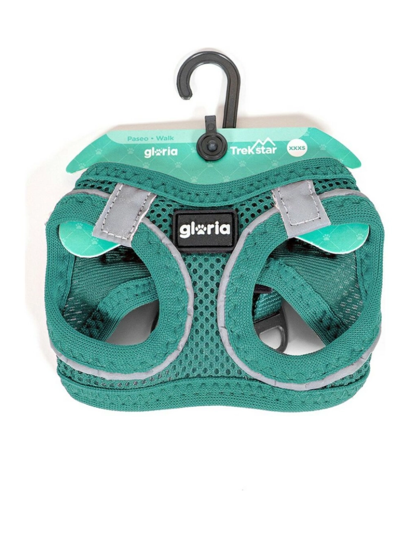 imagem de Arnês para Cães Gloria Air Mesh Trek Star Ajustável Turquesa Tamanho XXXS (18-20 cm)3