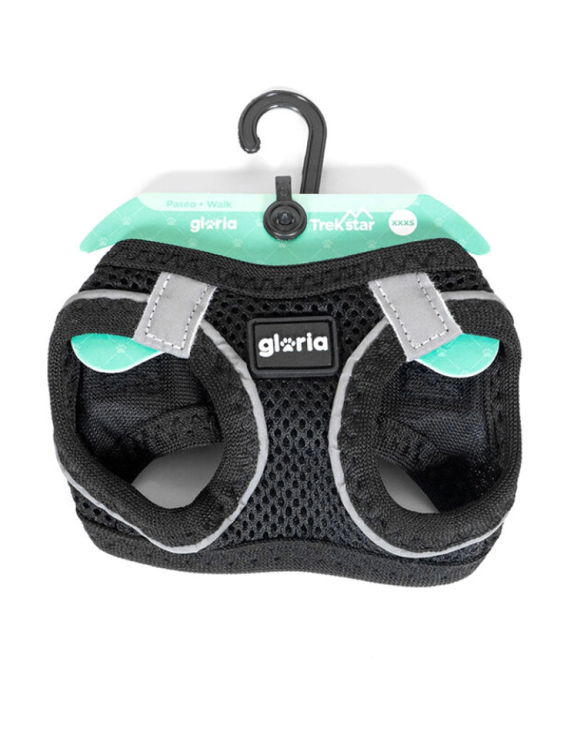 imagem de Arnês para Cães Gloria Trek Star 27-28 cm 31-34,6 cm Preto XS4