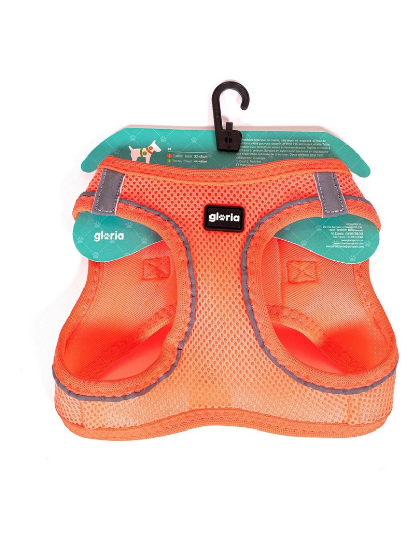 imagem de Arnês para Cães Gloria Air Mesh Trek Star Ajustável Laranja L (33,4-35 cm)2