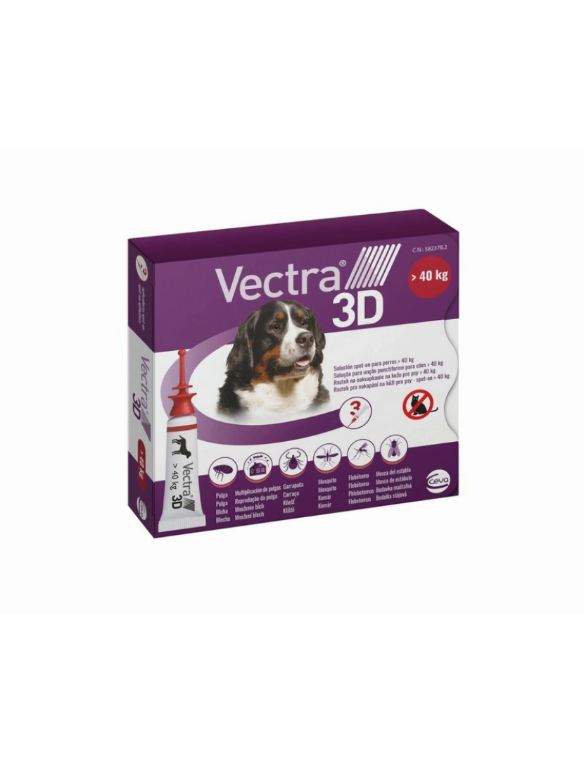 Ceva - Pipeta para cães Ceva 3D XL 40 kg 3 Unidades