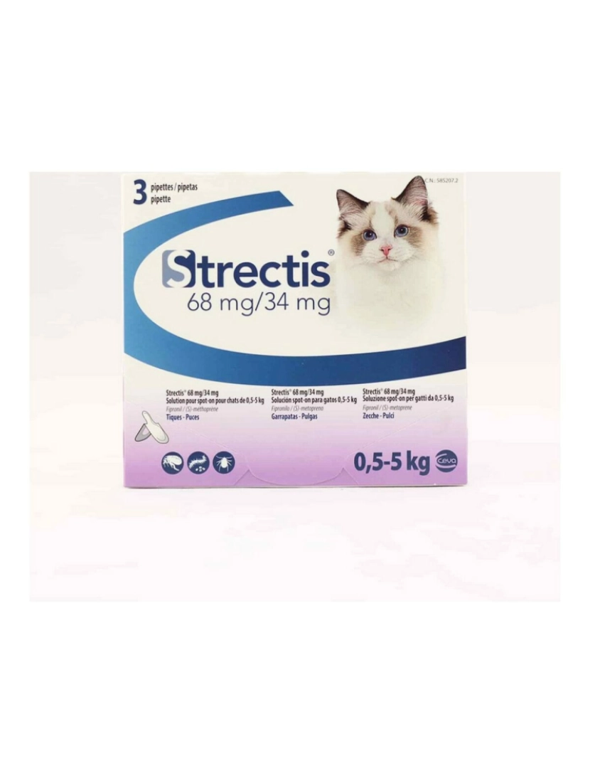 Ceva - Antiparasitas Ceva Strectis Pipetas Gato