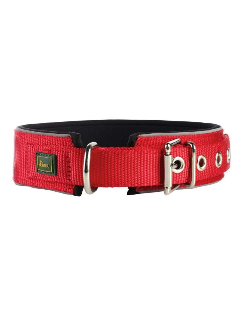 Hunter - Coleira para Cães Hunter Neoprene Reflect Vermelho (39-46 cm)