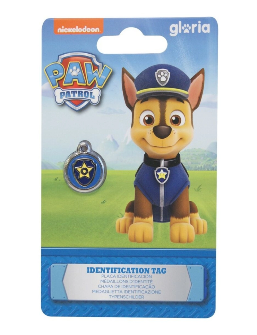 The Paw Patrol - Placa identificativa para colar The Paw Patrol Chase Tamanho S