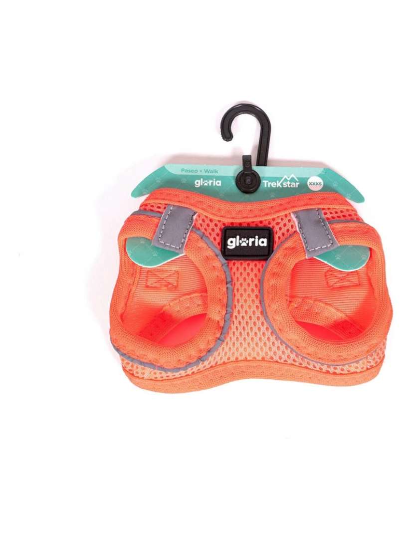 imagem de Arnês para Cães Gloria Air Mesh Trek Star Ajustável Laranja Tamanho XXXS (18-20 cm)2