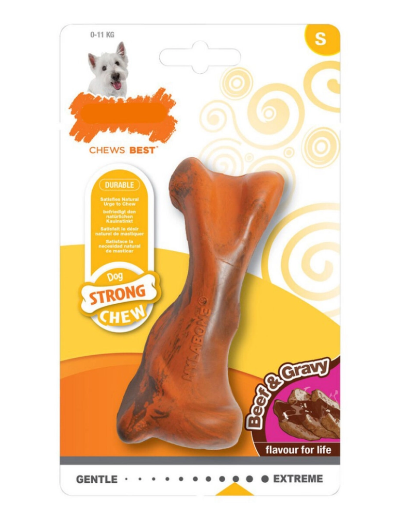 Nylabone - Mordedor para cão Nylabone Strong Chew Molho Carne Borracha Tamanho S