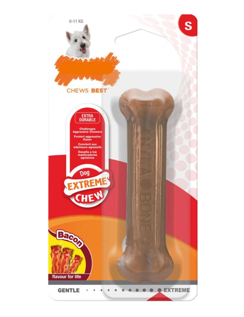 Nylabone - Mordedor para cão Nylabone Dura Chew Bacon Tamanho S Nylon