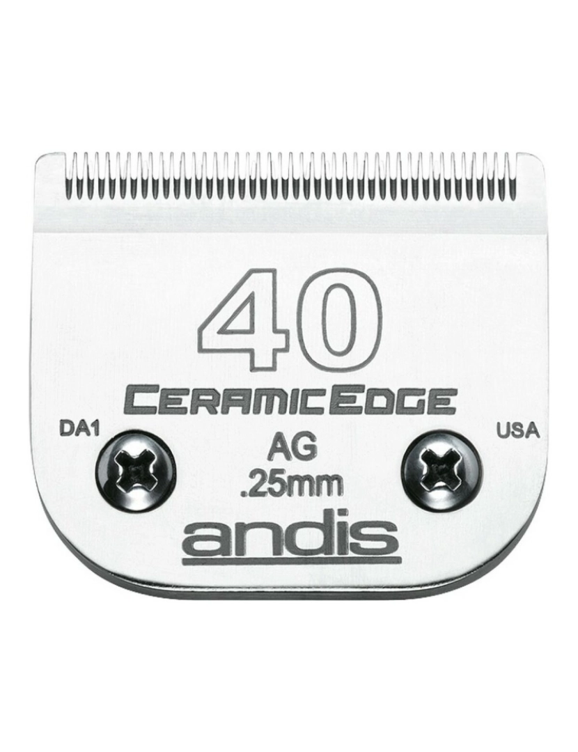 Andis - Lâmina sobresselente para máquina de barbear Andis S-40 0,25 mm Cerâmica Cão