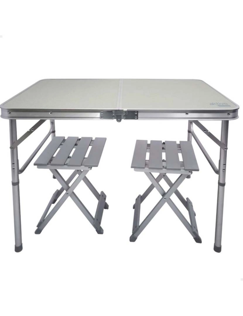 Aktive - Conjunto De Mesa Com 2 Cadeiras dobrável Para Campismo