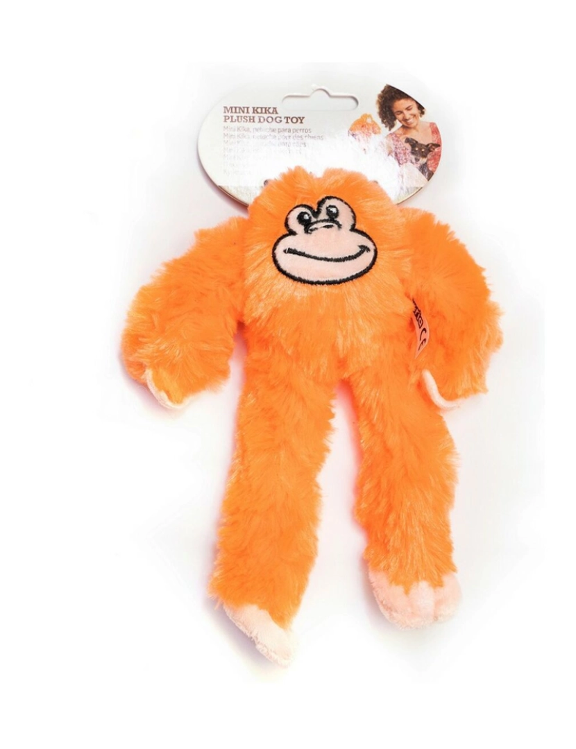 imagem de Brinquedo para cães Gloria Kika Laranja Macaco5