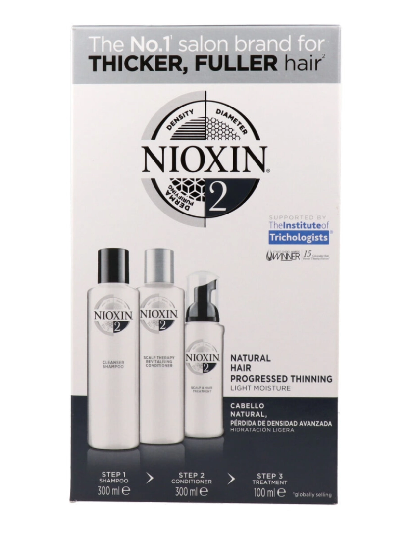 Wella - Conjunto de Beleza Wella Nioxin Trial Kit Sist 2 3 Peças Hidratante