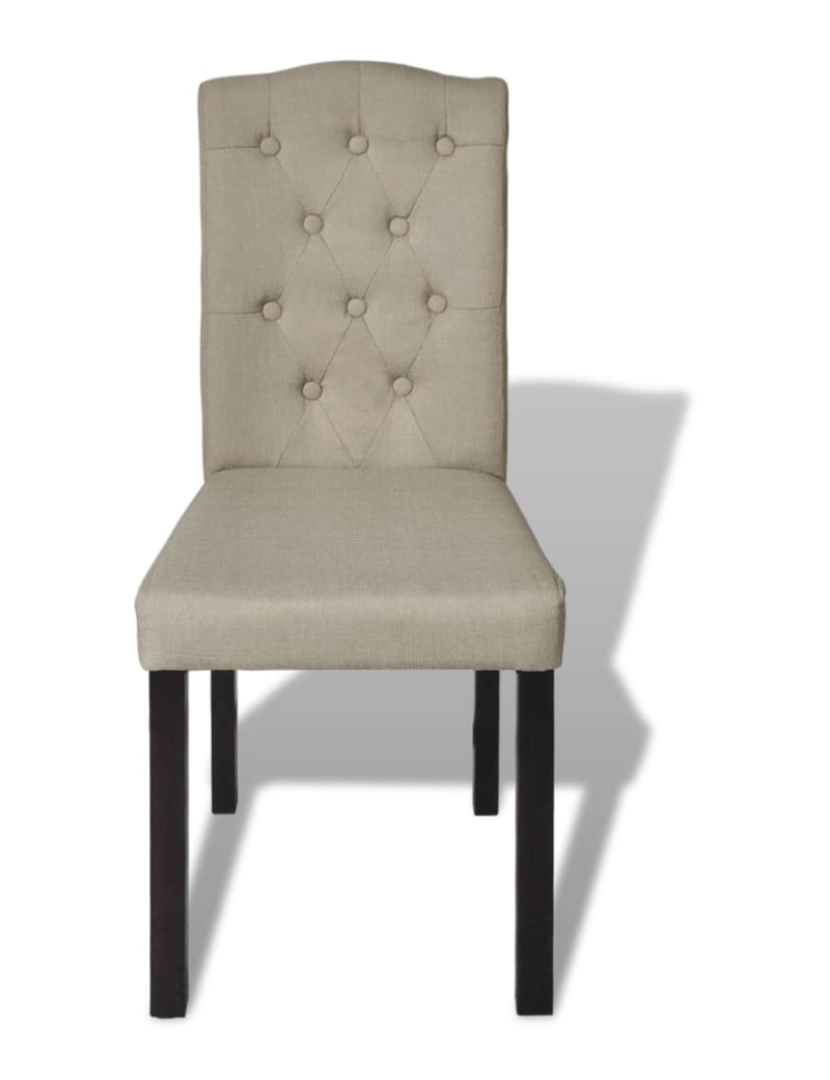 imagem de vidaXL Cadeiras de jantar 6 pcs tecido cor camel3