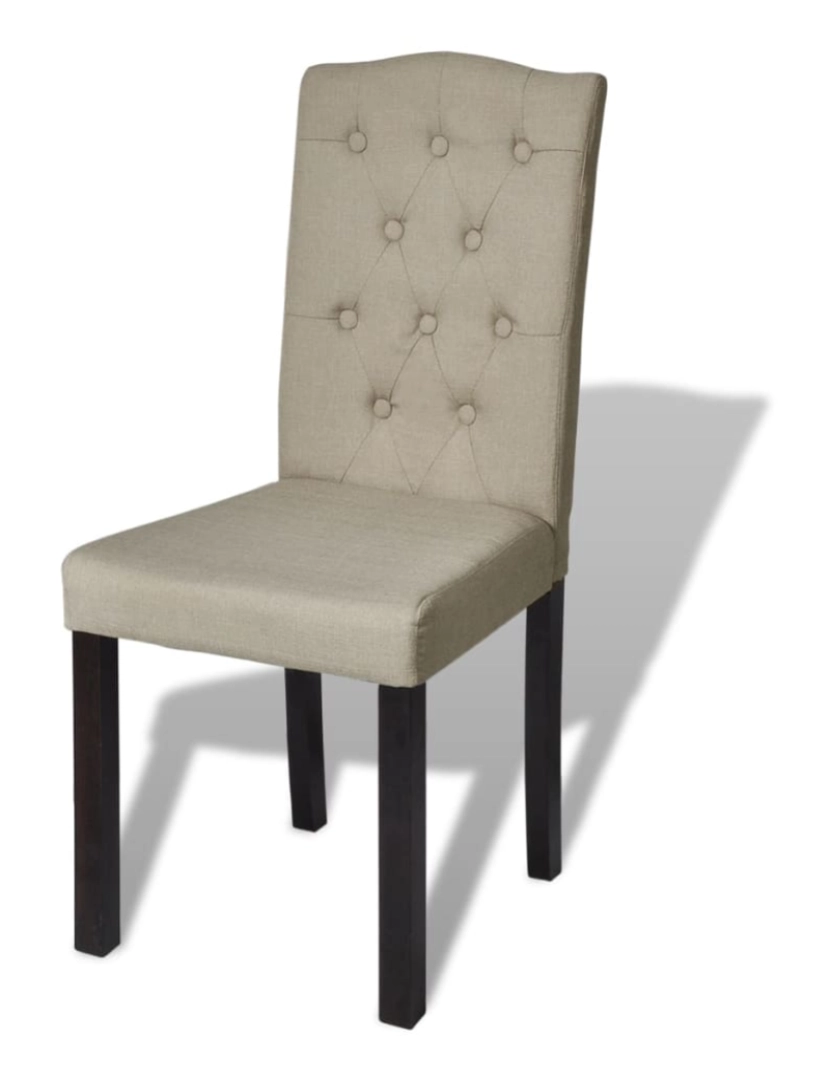 imagem de vidaXL Cadeiras de jantar 6 pcs tecido cor camel4