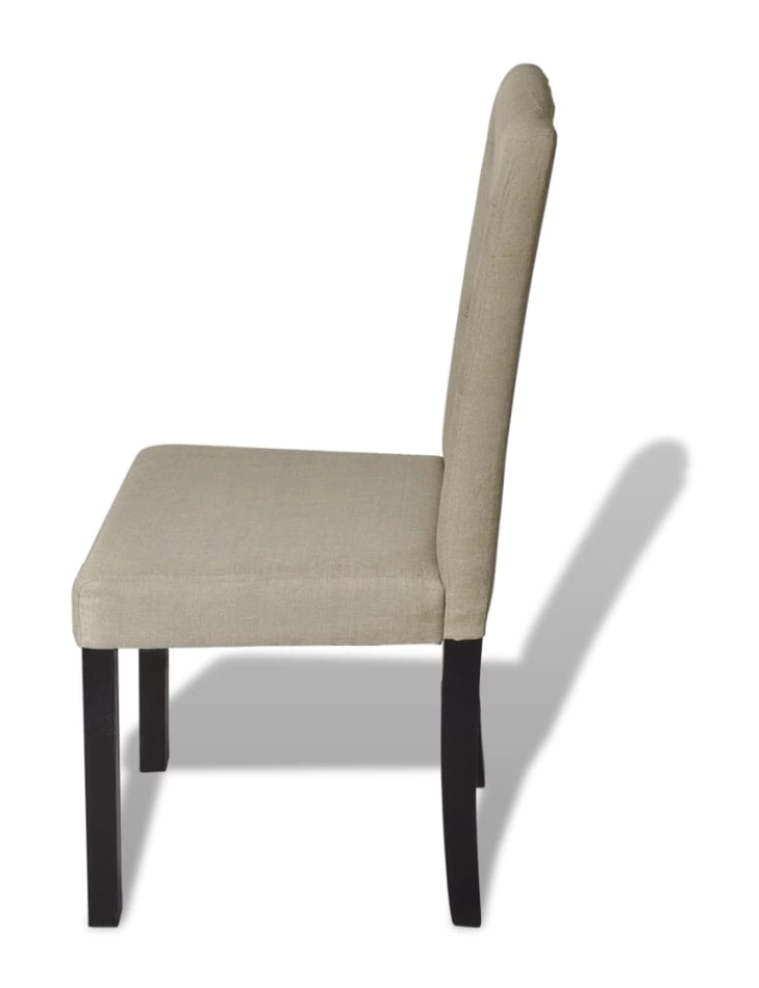 imagem de vidaXL Cadeiras de jantar 6 pcs tecido cor camel6