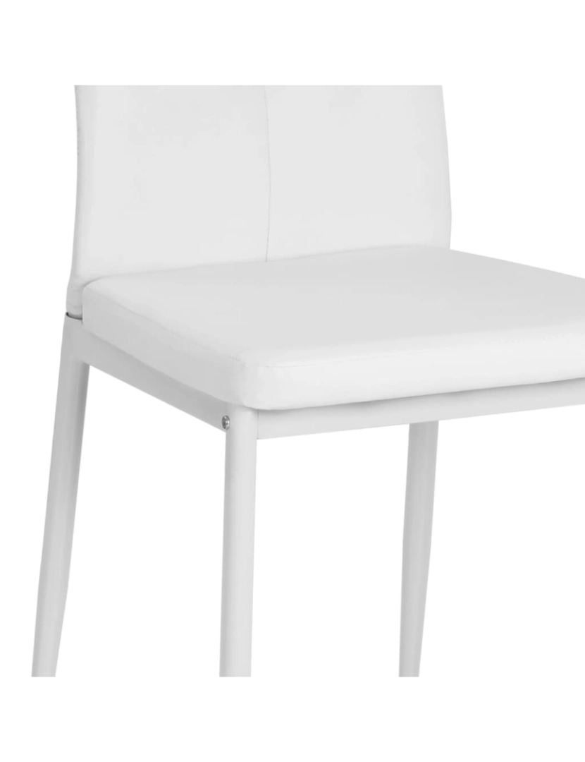 imagem de vidaXL Cadeiras de jantar 4 pcs couro artificial branco7