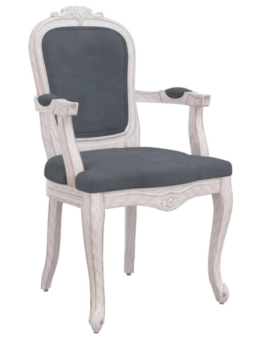 imagem de vidaXL Cadeiras de jantar 2pcs 62x59,5x100,5 cm veludo cinzento-escuro4