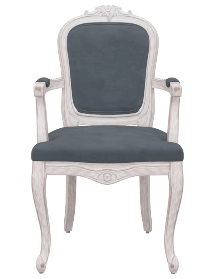 imagem de vidaXL Cadeiras de jantar 2pcs 62x59,5x100,5 cm veludo cinzento-escuro5