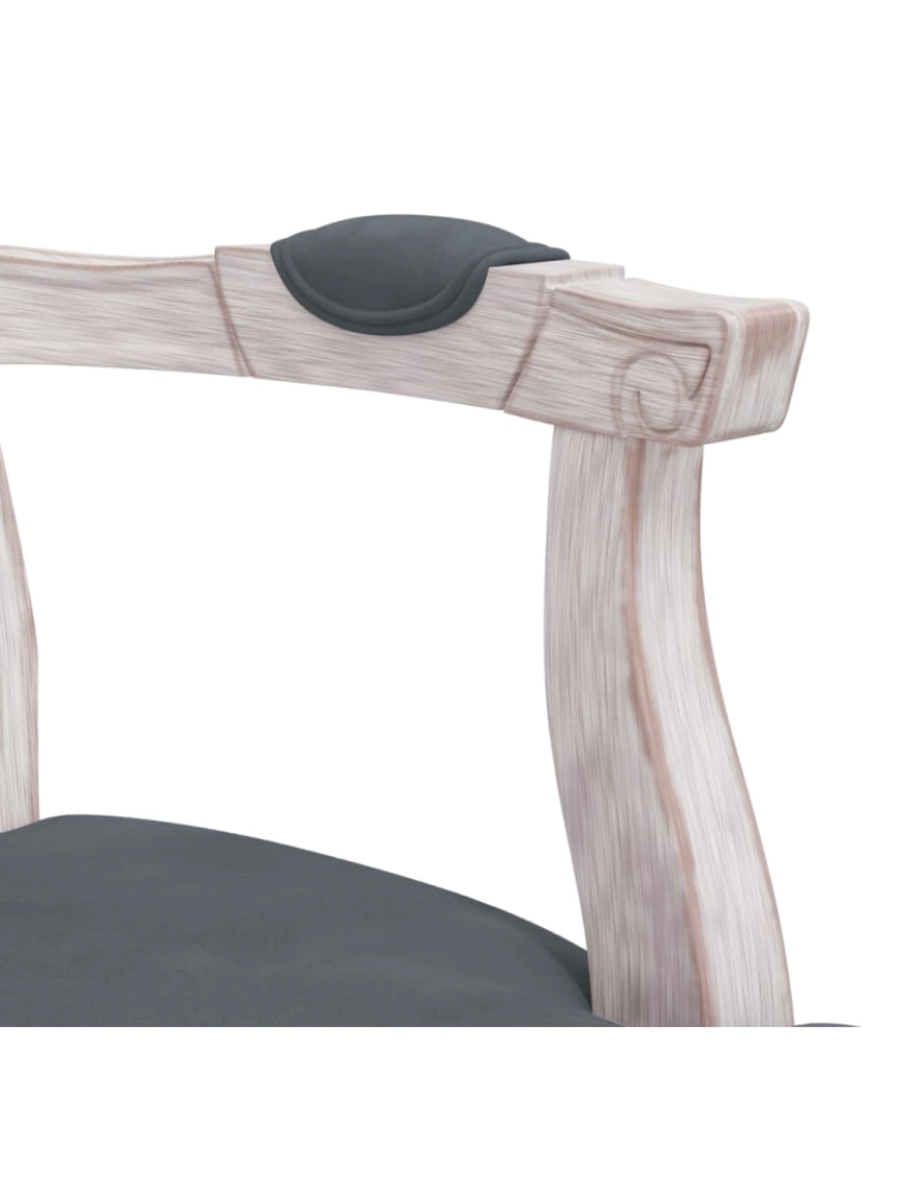 imagem de vidaXL Cadeiras de jantar 2pcs 62x59,5x100,5 cm veludo cinzento-escuro8