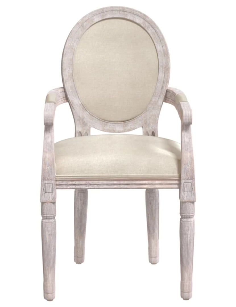 imagem de vidaXL Cadeira de jantar 54x56x96,5 cm linho bege4