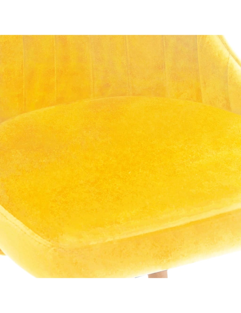 imagem de vidaXL Cadeiras de jantar 2 pcs veludo amarelo8