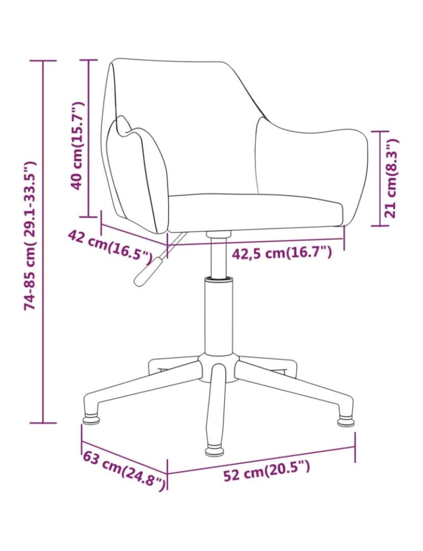 imagem de vidaXL Cadeiras de jantar giratórias 2 pcs veludo cinzento-escuro11