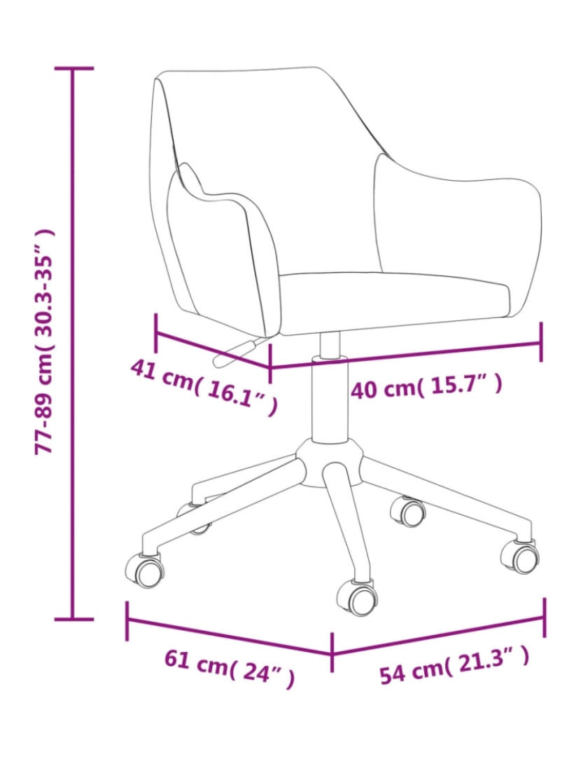 imagem de vidaXL Cadeiras de jantar giratórias 2 pcs tecido cinzento-claro11