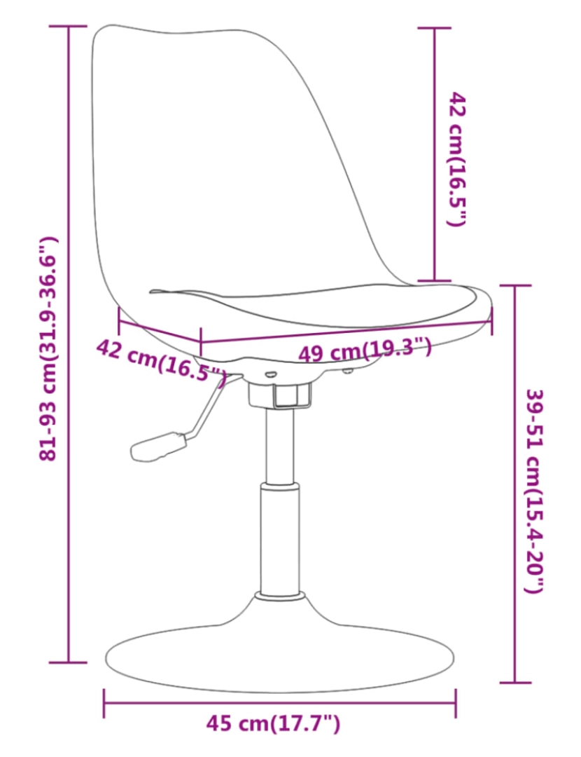 imagem de vidaXL Cadeiras de jantar giratórias 4 pcs tecido castanho-escuro10