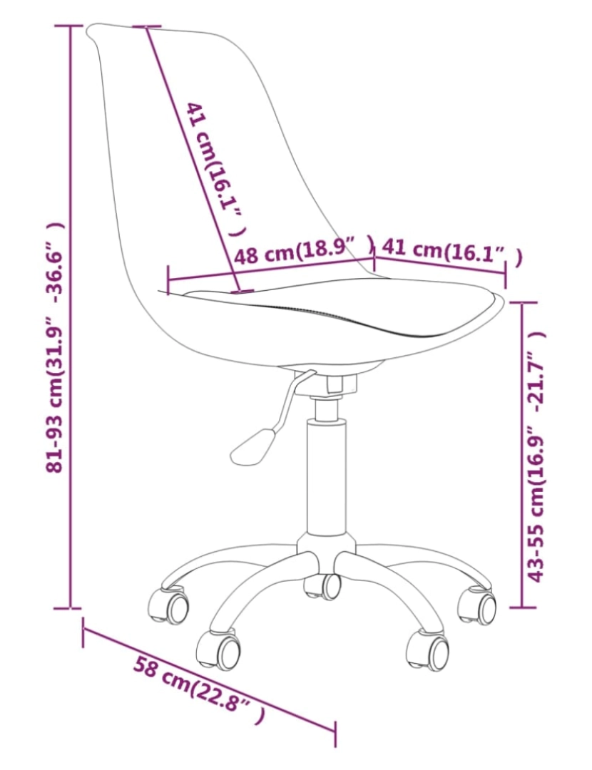 imagem de vidaXL Cadeiras de jantar giratórias 4 pcs tecido cinzento-escuro10