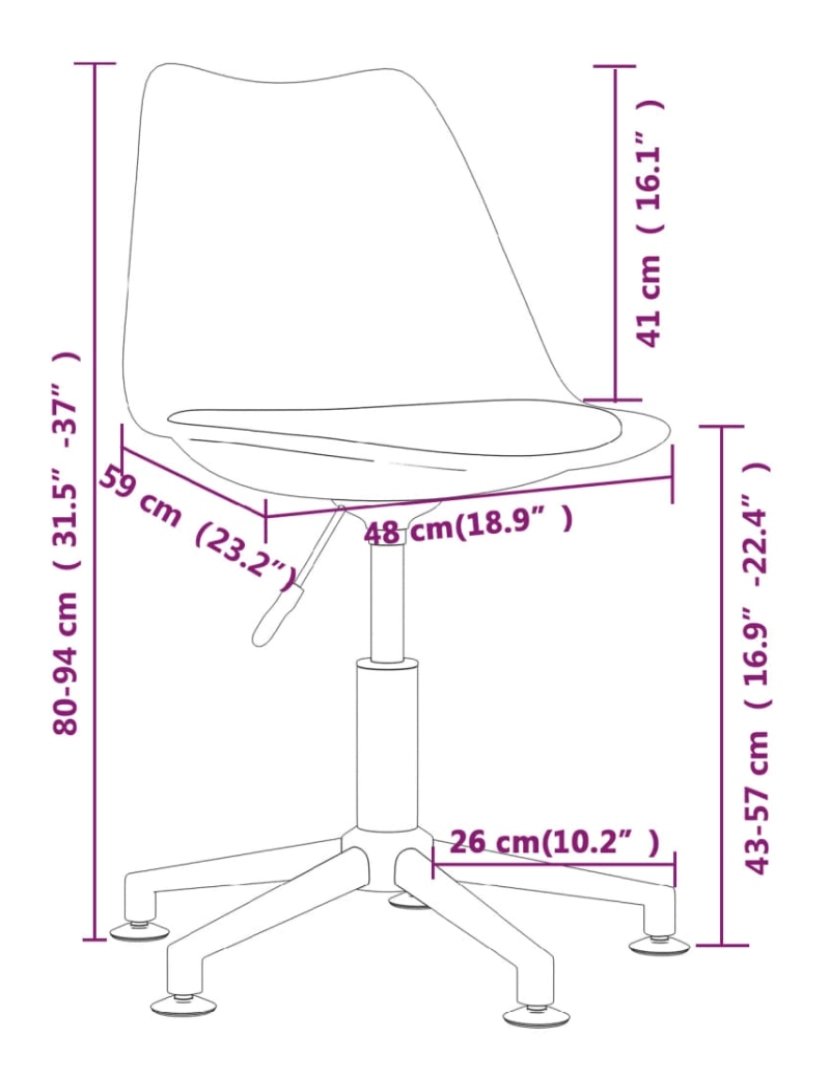 imagem de vidaXL Cadeiras de jantar giratórias 2 pcs tecido azul11