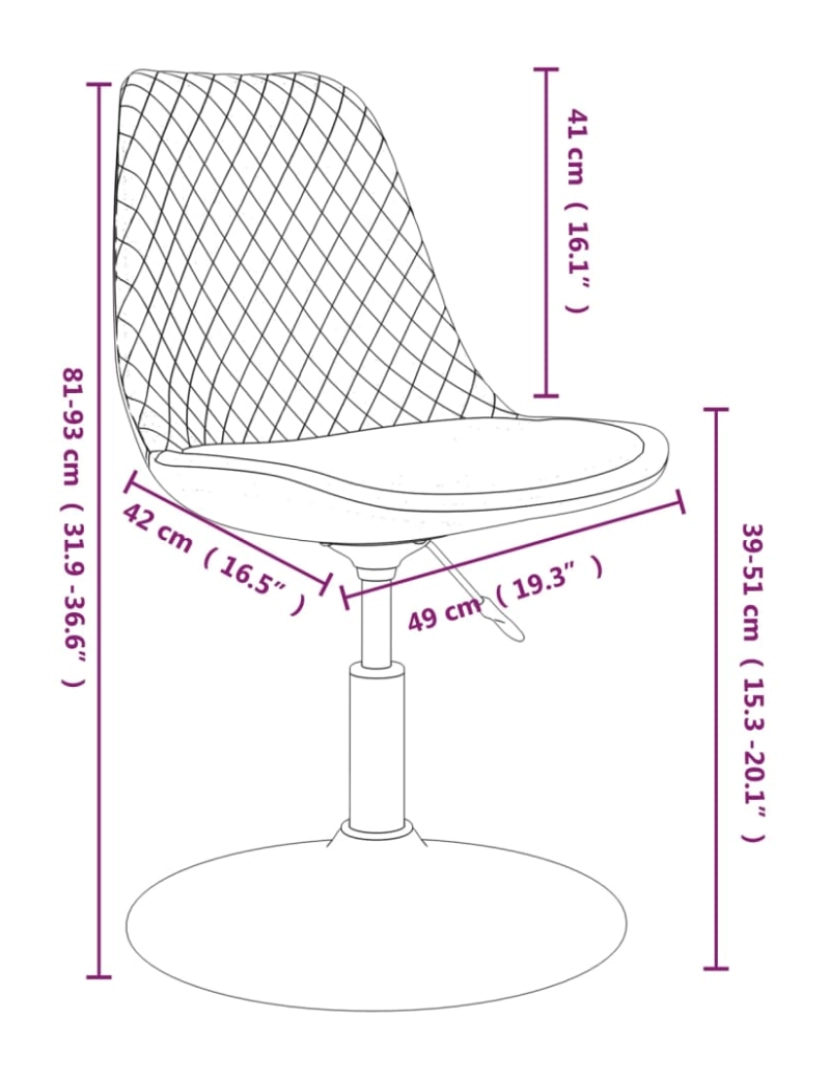 imagem de vidaXL Cadeiras de jantar giratórias 4 pcs veludo cinzento-escuro11