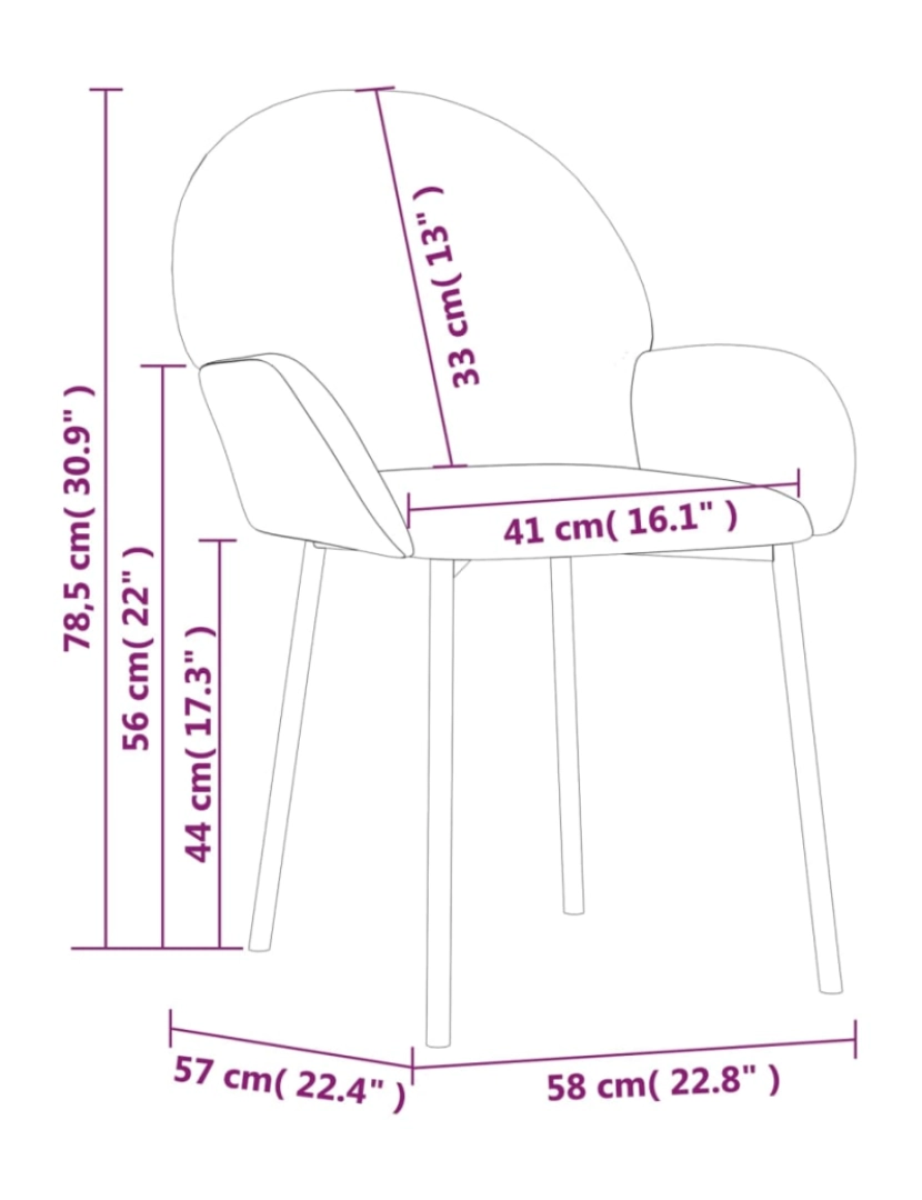 imagem de vidaXL Cadeiras de jantar 2 pcs veludo castanho10