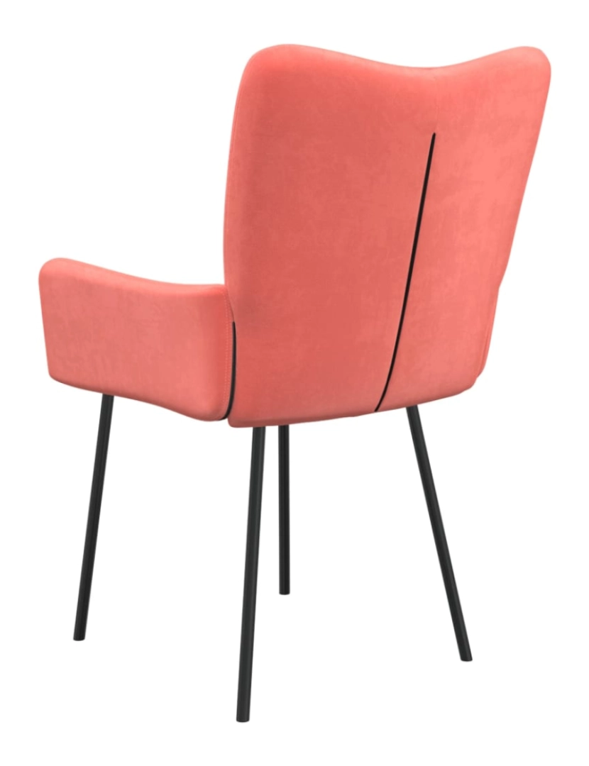 imagem de vidaXL Cadeiras de jantar 2 pcs veludo rosa9