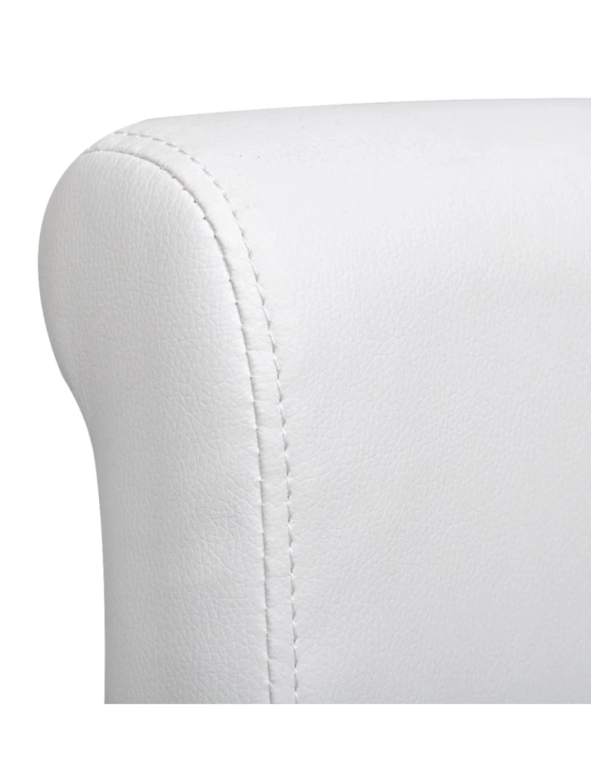 imagem de vidaXL Cadeiras de jantar 4 pcs couro artificial branco5