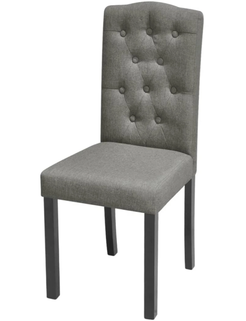 imagem de vidaXL Cadeiras de jantar 4 pcs tecido cinzento3