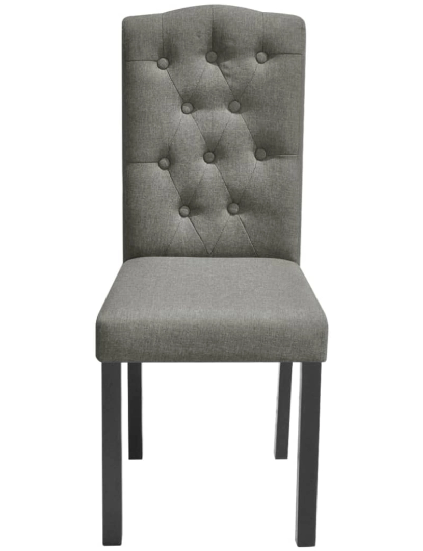 imagem de vidaXL Cadeiras de jantar 4 pcs tecido cinzento4