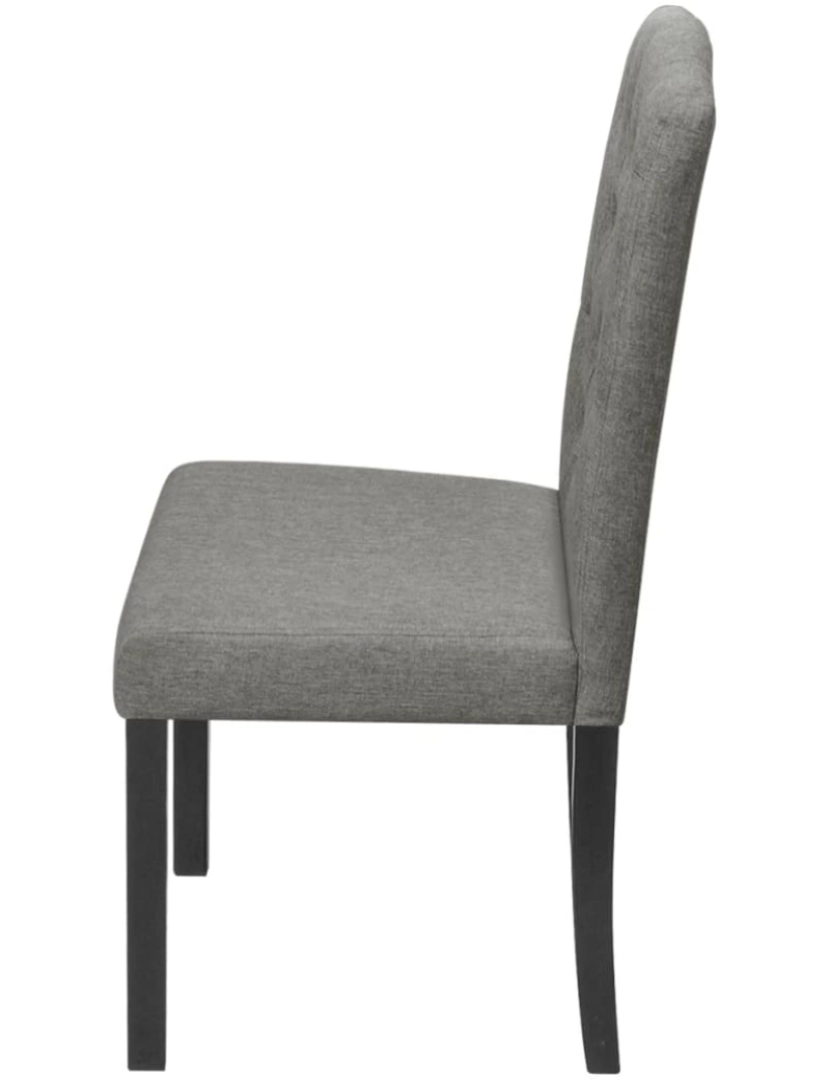 imagem de vidaXL Cadeiras de jantar 4 pcs tecido cinzento5