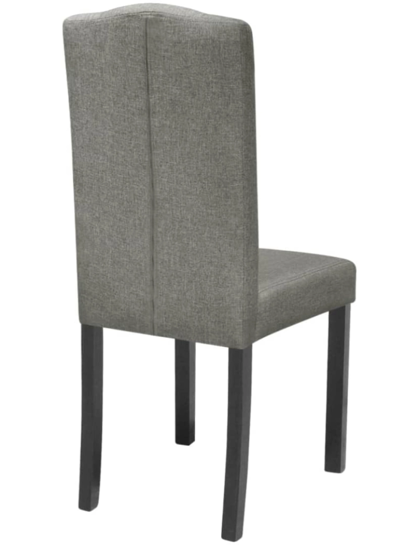 imagem de vidaXL Cadeiras de jantar 4 pcs tecido cinzento6