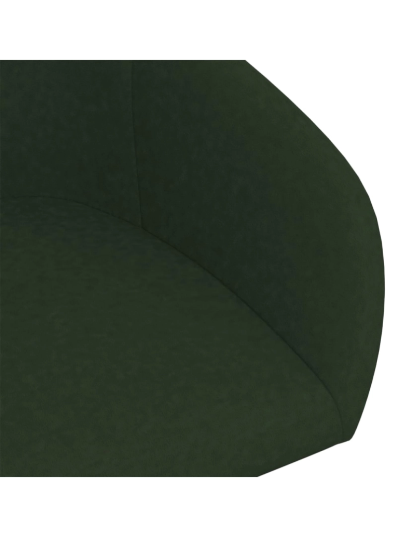 imagem de vidaXL Cadeiras de jantar giratorias 2 pcs veludo verde-escuro8