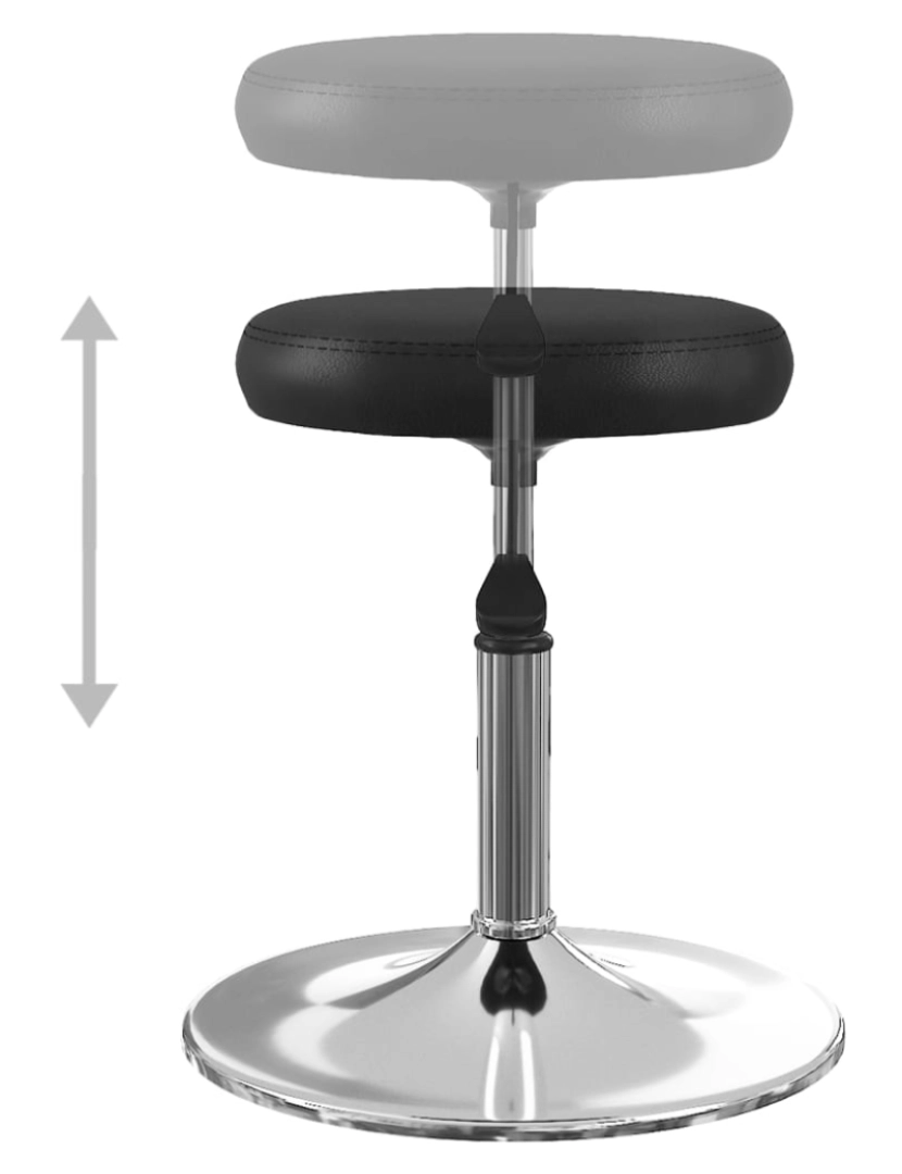 imagem de vidaXL Cadeiras de jantar 2 pcs couro artificial preto7