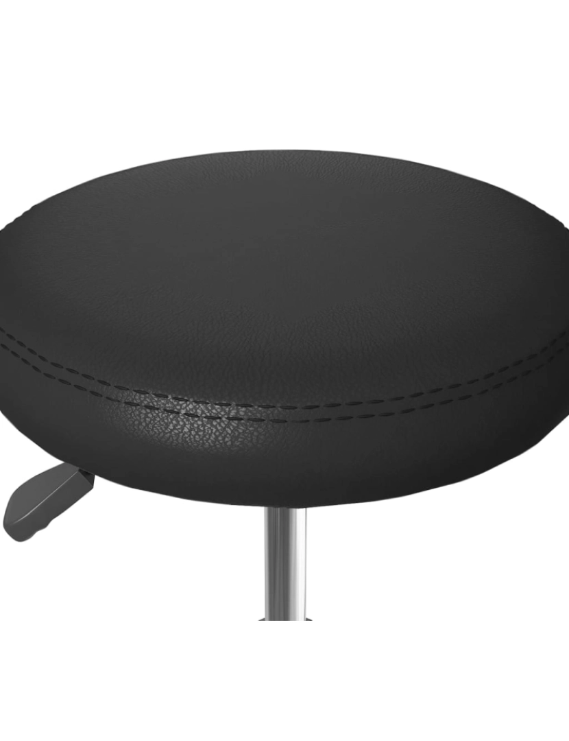 imagem de vidaXL Cadeiras de jantar 2 pcs couro artificial preto8