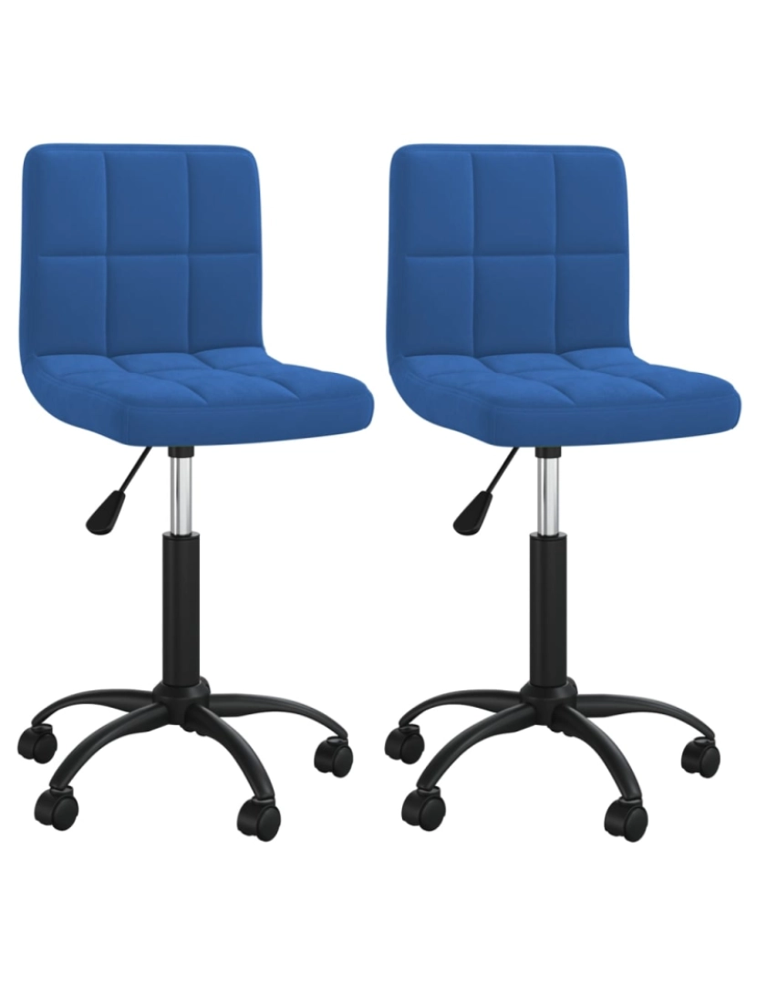 Vidaxl - vidaXL Cadeiras de jantar giratórias 2 pcs veludo azul