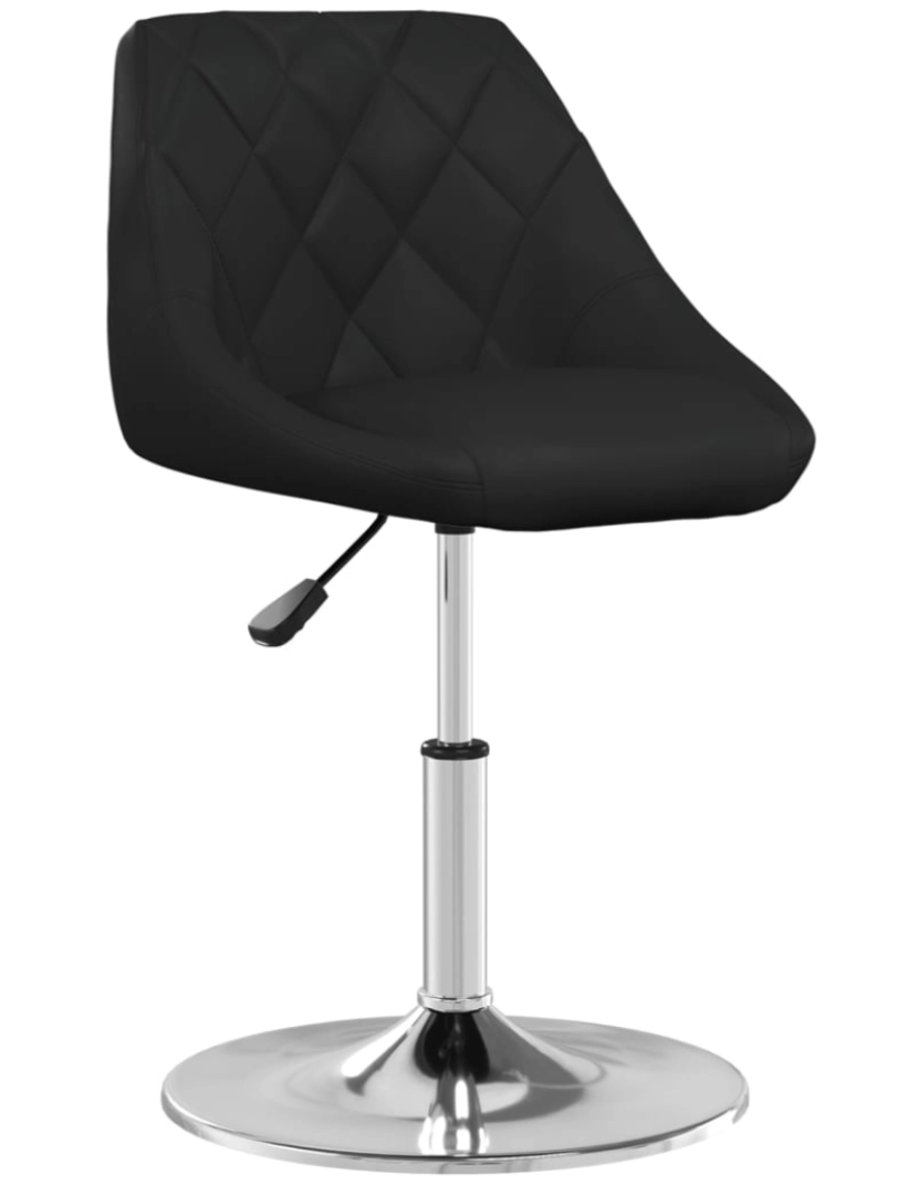 imagem de vidaXL Cadeiras de jantar 2 pcs couro artificial preto4