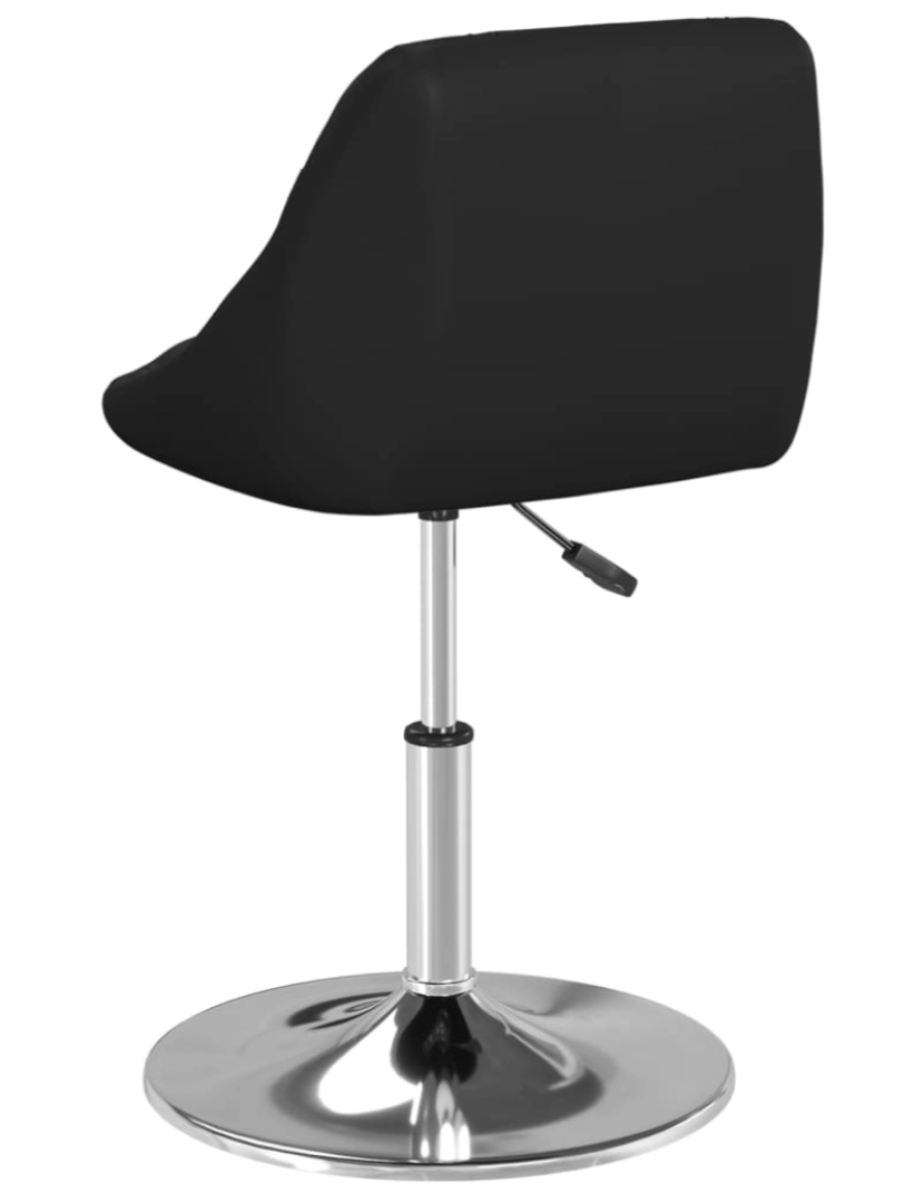 imagem de vidaXL Cadeiras de jantar 2 pcs couro artificial preto6