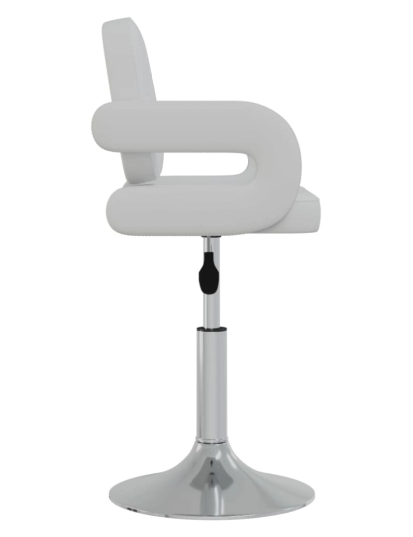 imagem de vidaXL Cadeiras de jantar giratórias 2 pcs couro artificial branco6