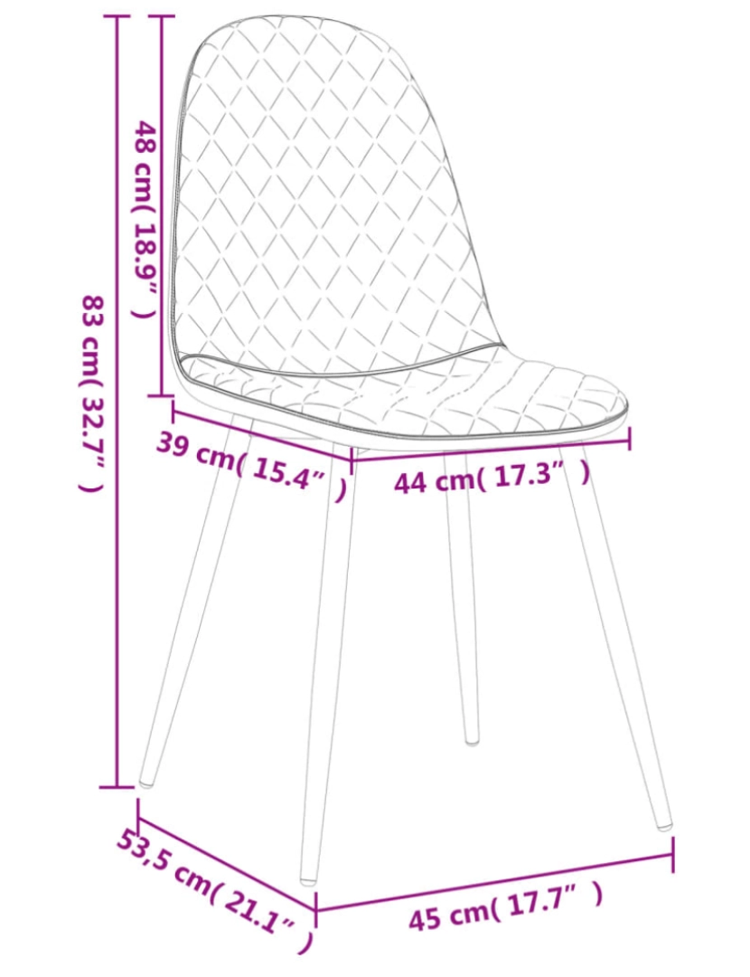 imagem de vidaXL Cadeiras de jantar 2 pcs veludo rosa10